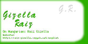 gizella raiz business card